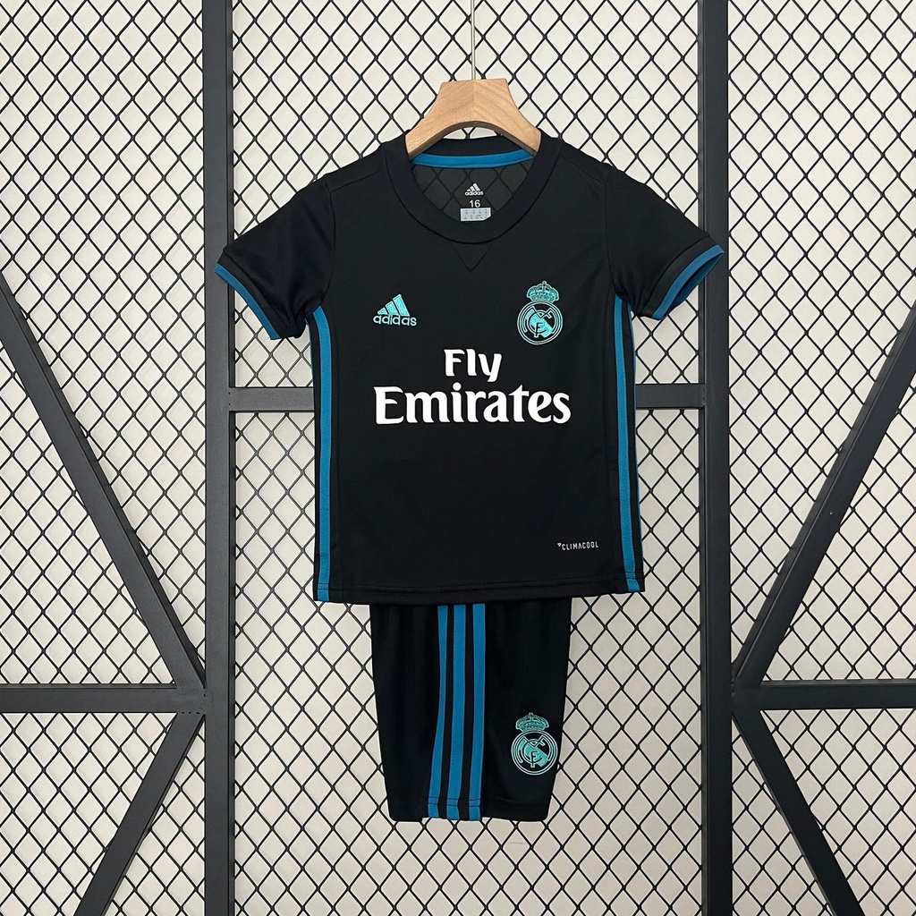 2017/18 Real Madrid Away Black Kids Kit (16, Yes, Yes)