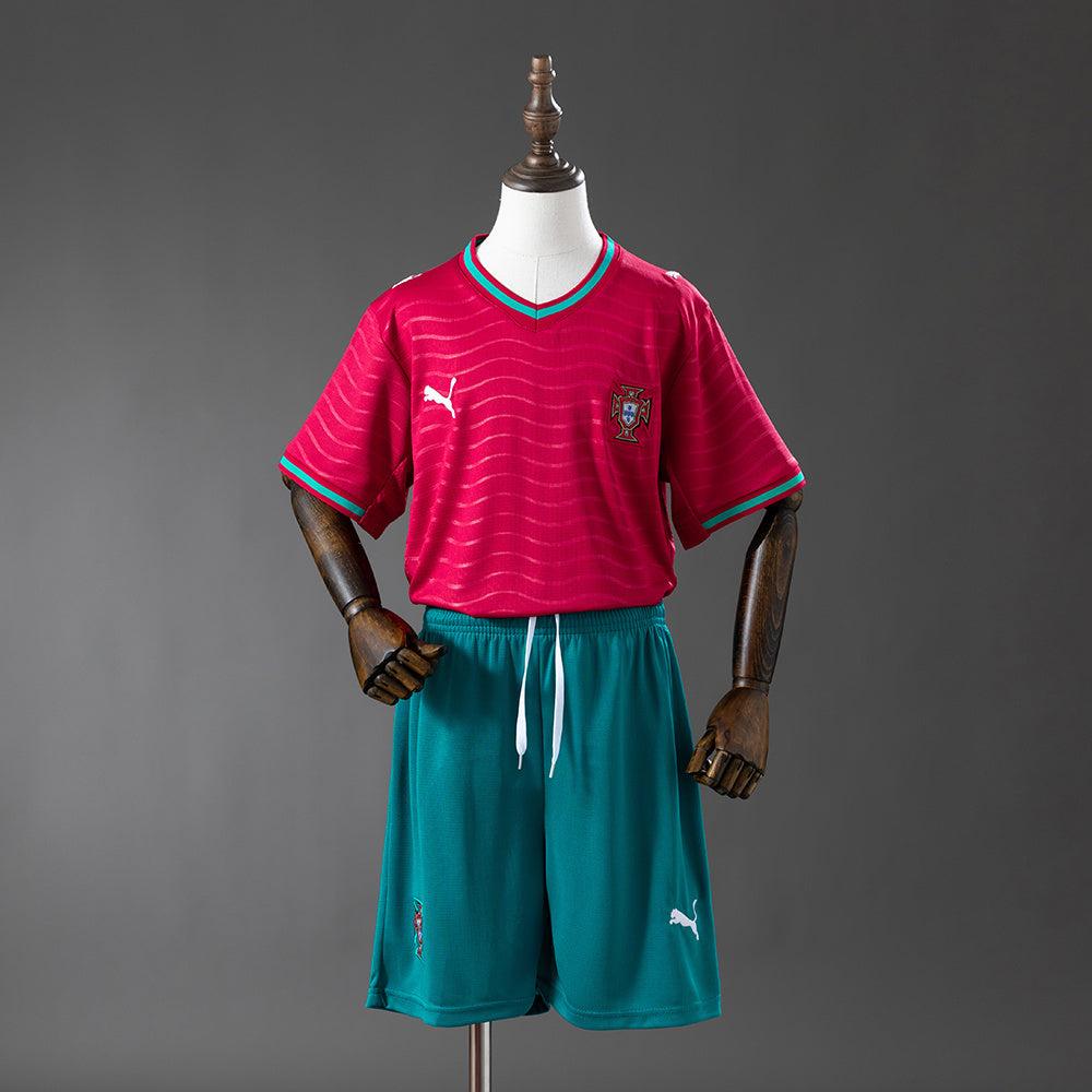 2026 Portugal Home Kids Kit World Cup (16, Yes, Yes)