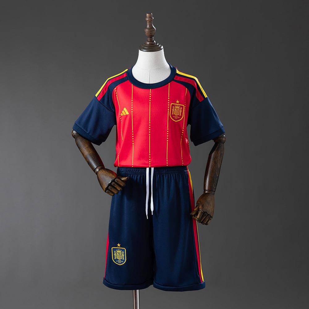 2026 Spain Home Kids Kit World Cup (16, Yes, Yes)