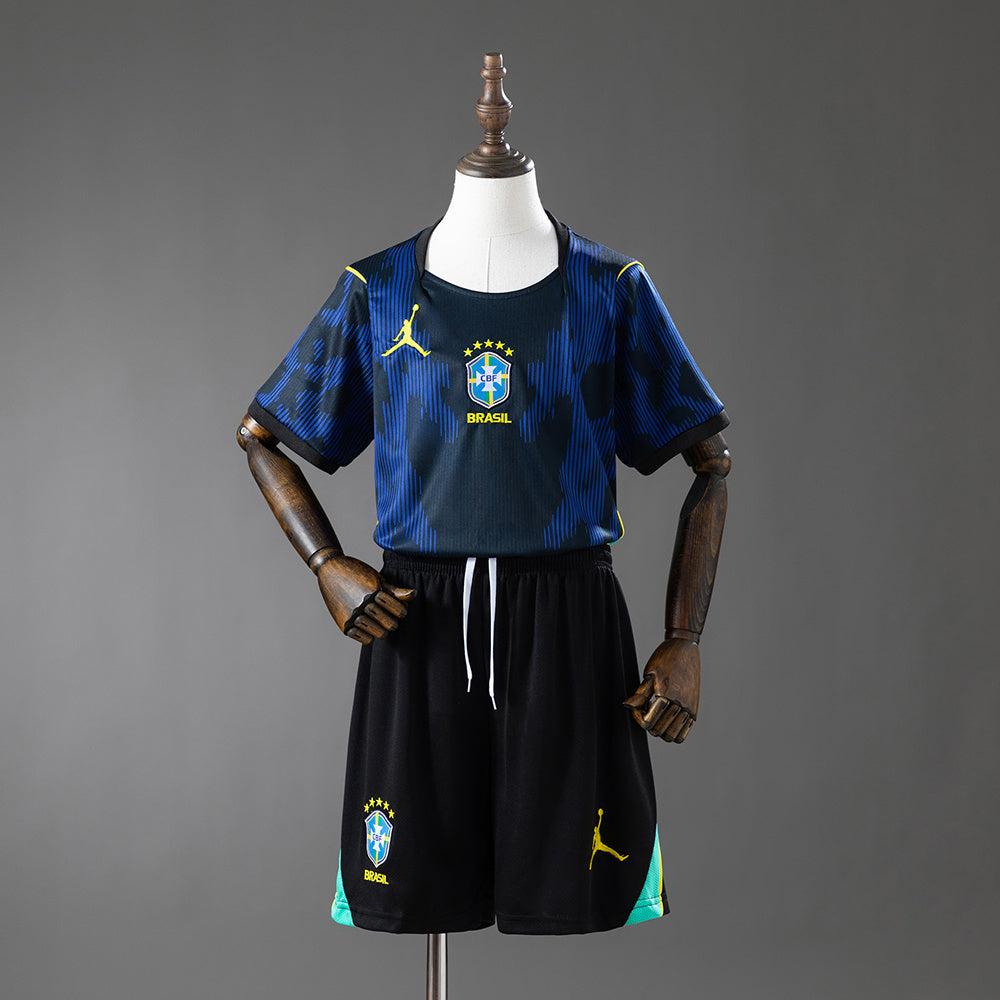 2026 Brazil Away Kids Kit World Cup (16, Yes, Yes)