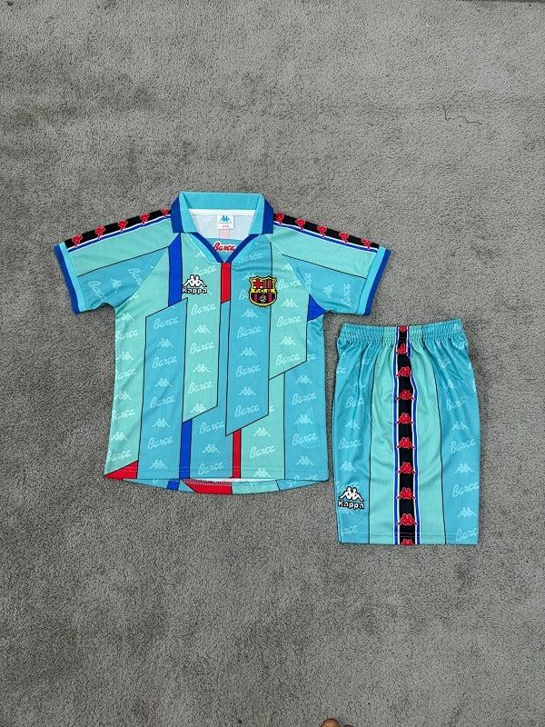 1996/97 Barcelona Away Retro Kids Kit (16, Yes, Yes)