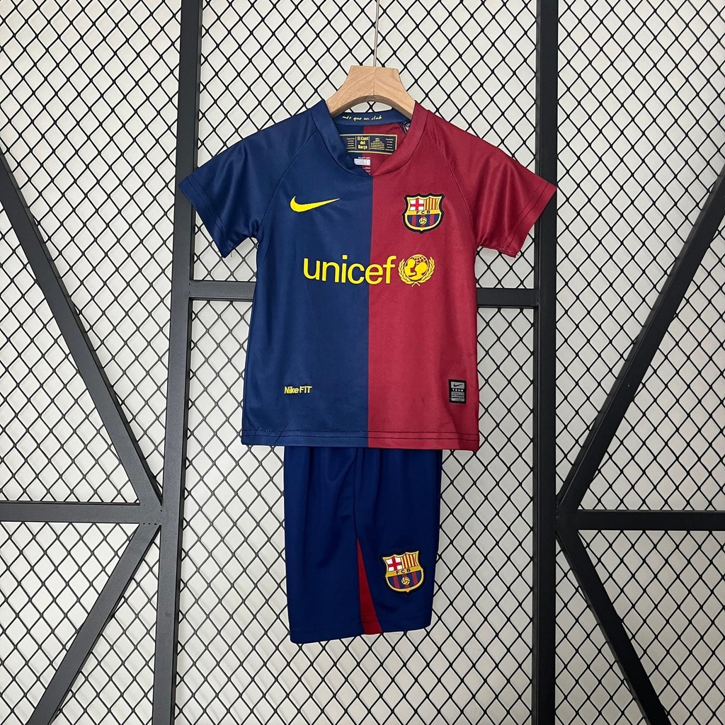 2008/09 Barcelona Home Retro Kids Kit (16, Yes, Yes)