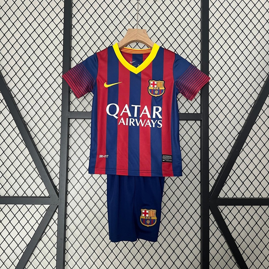 2013/14 Barcelona Home Retro Kids Kit (16, Yes, Yes)