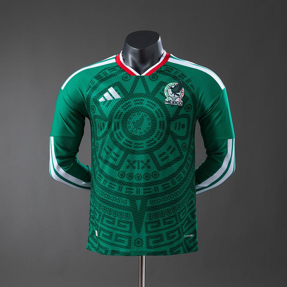 2026 Mexico Home Player Version (Long Sleeve) World Cup (S, Yes, Yes)